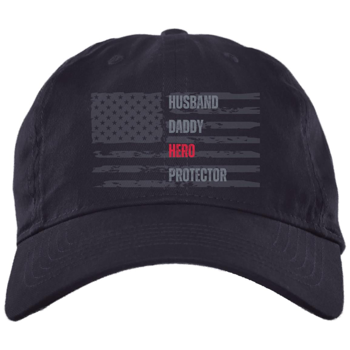 Huband Daddy Hero Protector | Embroidered Brushed Twill Unstructured Dad Cap