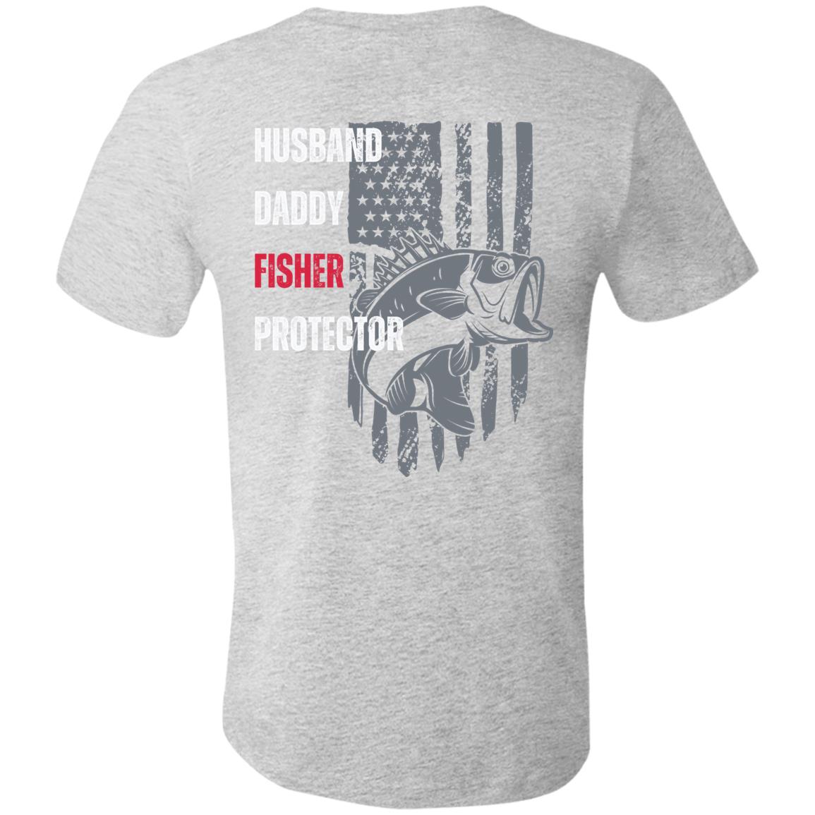 Husband Daddy Fisher Protector | Unisex Jersey Short-Sleeve T-Shirt