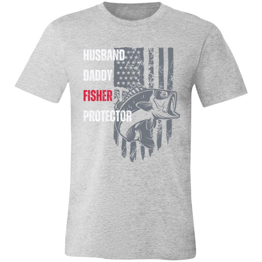 Husband Daddy Fisher Protector | Unisex Jersey Short-Sleeve T-Shirt