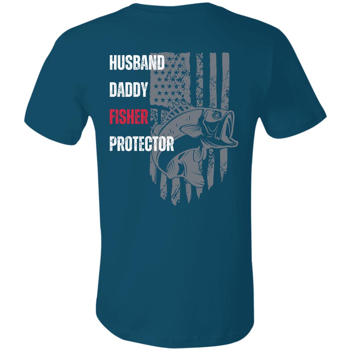 Husband Daddy Fisher Protector | Unisex Jersey Short-Sleeve T-Shirt