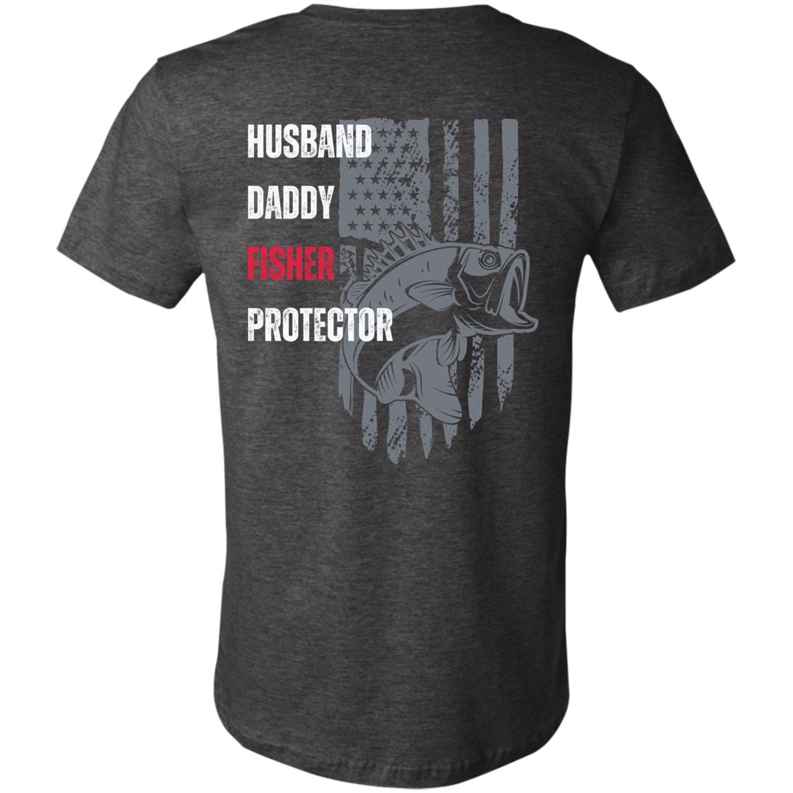 Husband Daddy Fisher Protector | Unisex Jersey Short-Sleeve T-Shirt