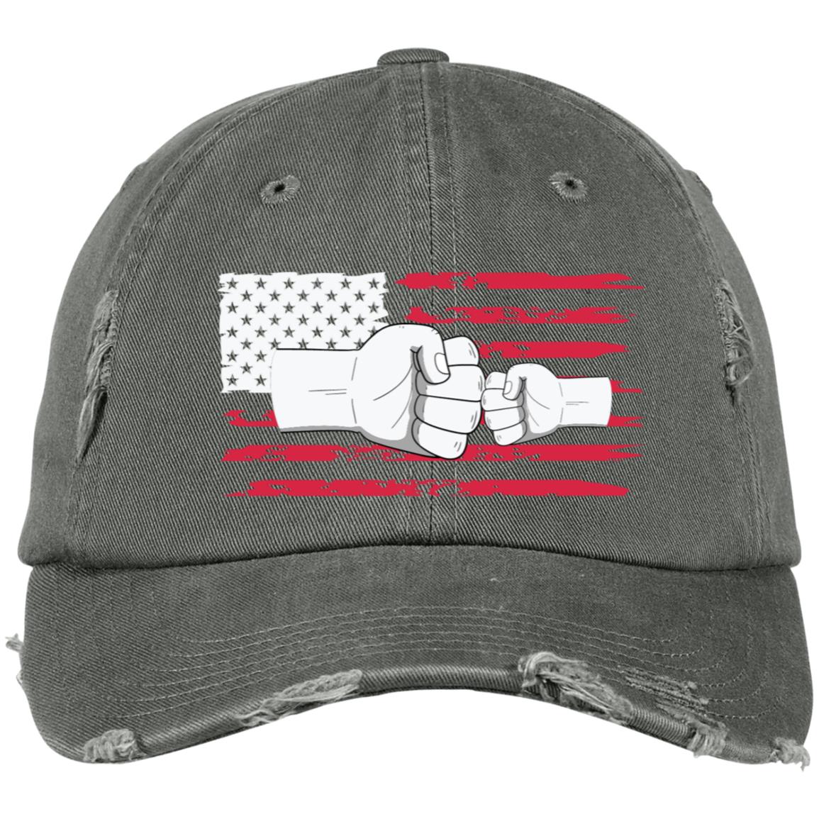 Fist Bump Flag | Embroidered Distressed Dad Cap