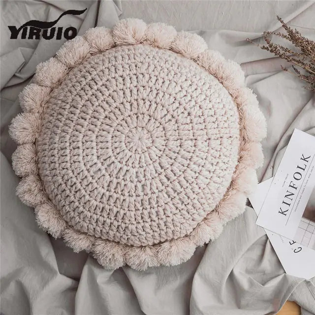 Kawaii Pompon Seat Back Cushion