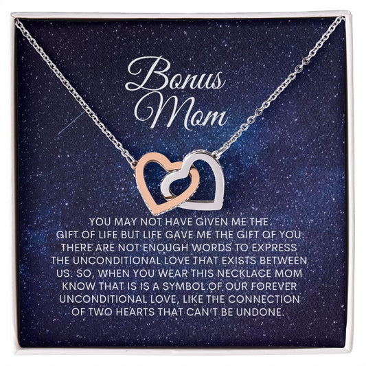 Interlocking Heart Necklace- Bonus Mom