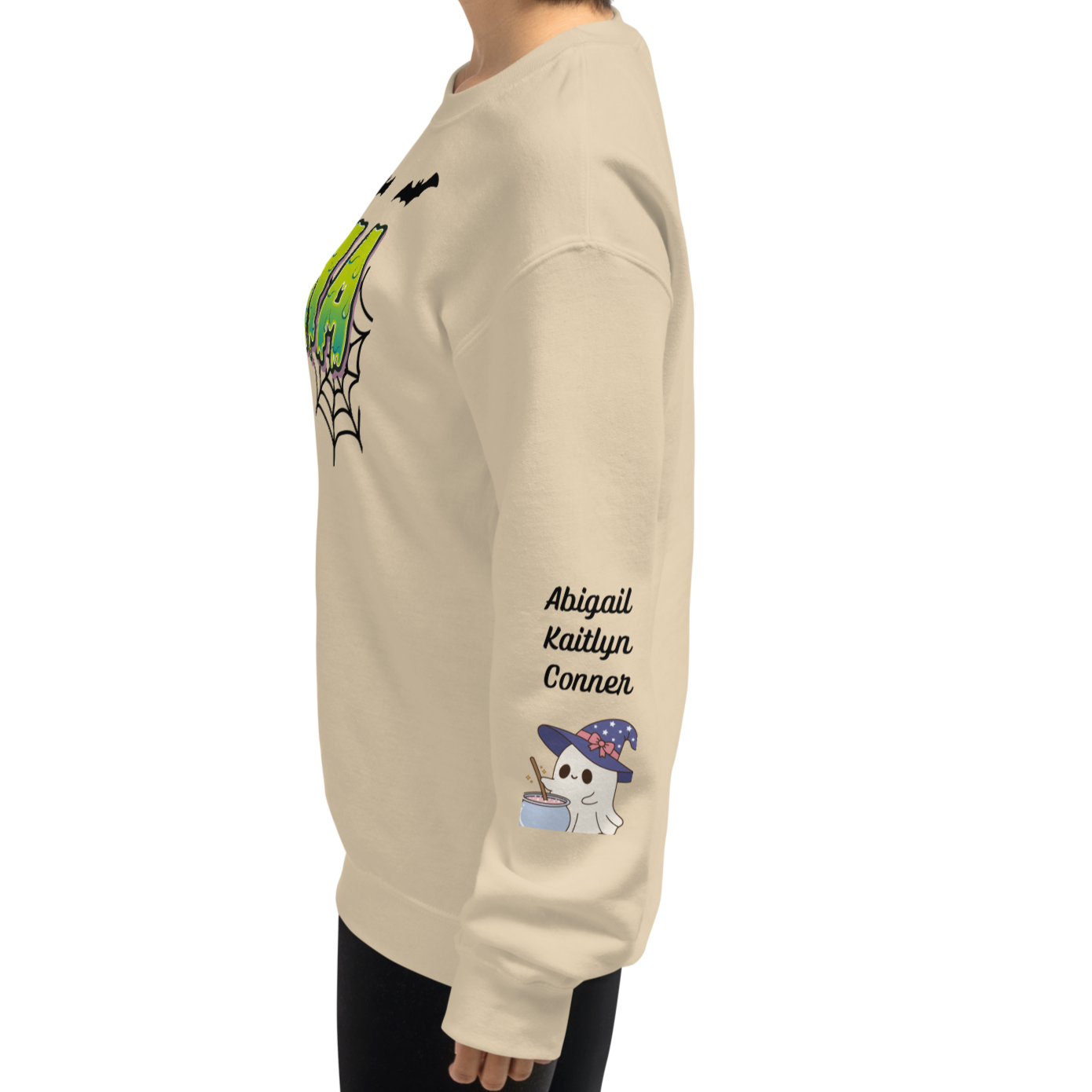 Spooky Mama Green Words Sweatshirt